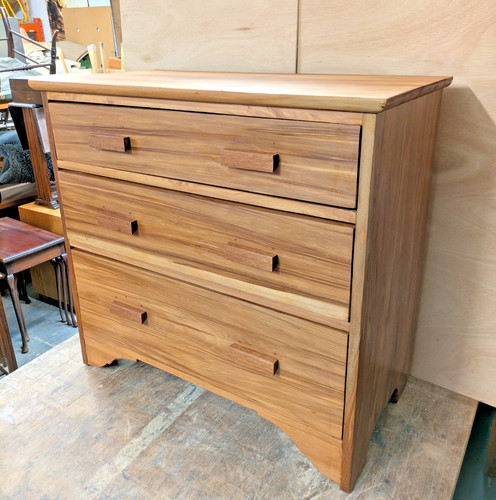Antique pine chest drawers - pine, of
