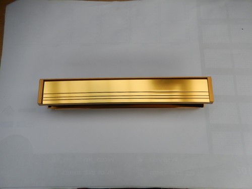 Gold slimline letter box - slimline,
