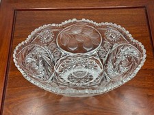 Deep Cut Glass Crystal Canoe