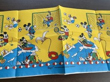 Unused 1980s Vintage Disney Sports Themed Paper Tablecloth