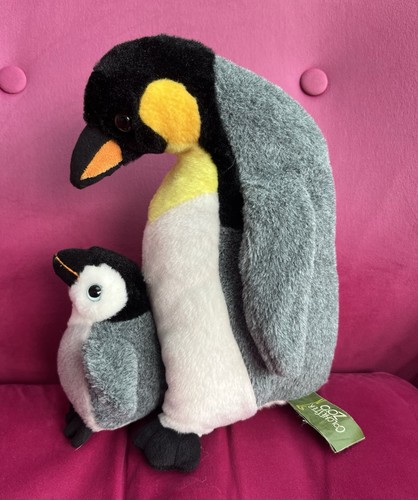 Mother penguin with baby - penguin, chick