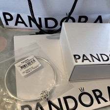 Pandora Limited Edition snow flake Bangle 925 silver New In Box 21 cm