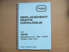 TRIUMPH T140E,TR7  PARTS BOOK FOR 1979  MODELS