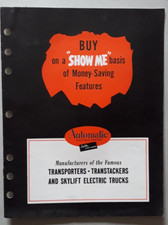 Automatic Electric Trucks Brochure 1950 - Forklift  Pallet  Platform