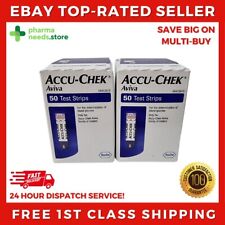 Accu-Chek Aviva Blood Glucose Test Strips 100 (50x2) - EXP: 06/2026 [15% OFF]