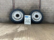 PAIR OF 11.2R36 ALLIANCE A-350 136D TYRES ON ROW WHEELS