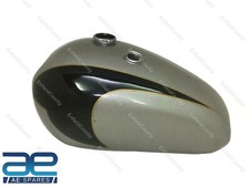 For Triumph T140 Silver & Black Painted Oif Steel Petrol Fuel Tank + Cap ECs