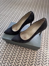 Hobbs Women’s Skye Black Suede Heeled Court Shoe Size 6.5