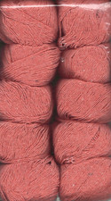 10 X 50G BALLS ROWAN DENIM REVIVE RECYCLED COTTON IN CORAL SH220