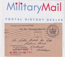 1959 RAF Ballykelly Limavady Londonderry Official OHMS Cover