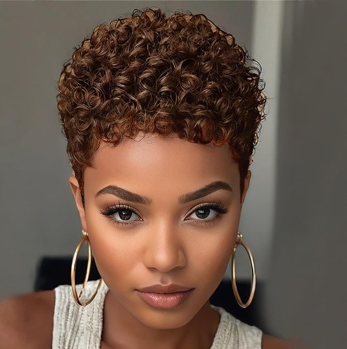 Short pixie wig auburn red - short, wig,
