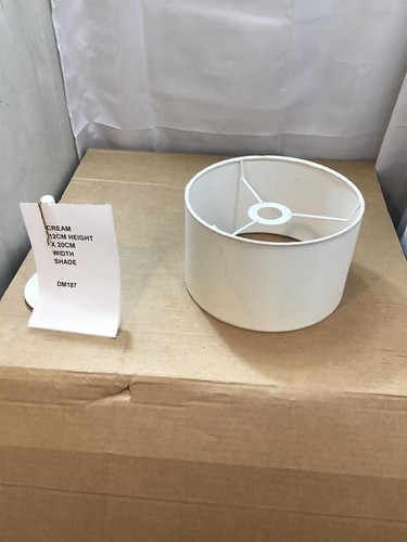 Cream drum lampshade - cream, 20cm