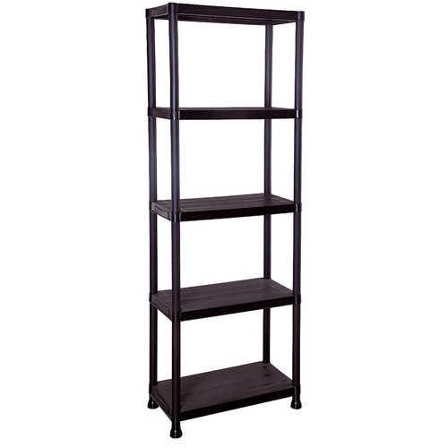 Tier black plastic shelving - 5,