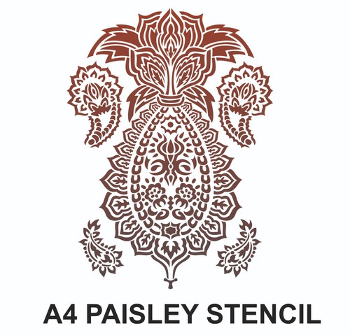 Large paisley stencil - large, 2