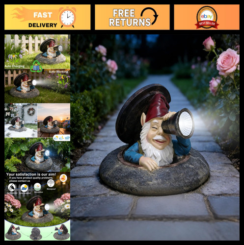 Funny solar garden gnome - funny,