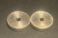 2 X METAL 45 RPM 7" VINYL RECORD ADAPTERS - ADAPTER CENTRE SPINDLE 70S 80S DJ