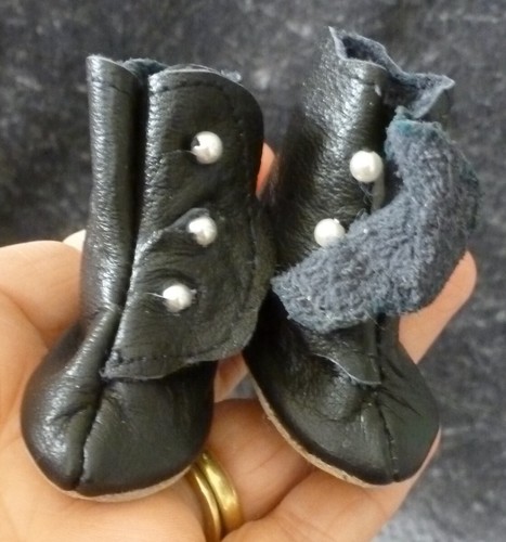 50mm real leather boots - bk,