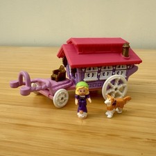 Polly Pocket ‘Polly’s Gypsy Caravan’ 1995 Bluebird Doll And Dog Only