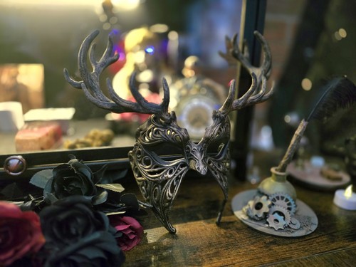 Stag masquerade mask gothic - masquerade,