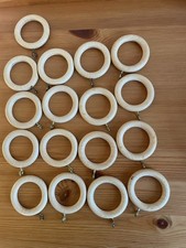 Solid wooden curtain rings - solid,