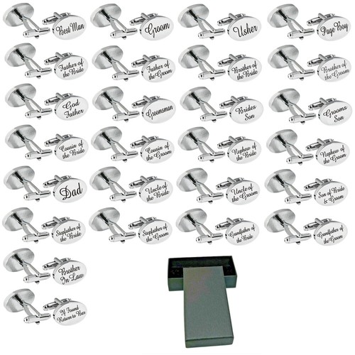 Wedding cufflinks mens boxed - wedding,