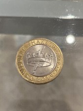 PRINT ERROR WILLIAM SHAKESPEARE VERY RARE SWORD AND CROWN £2 POUND COIN.