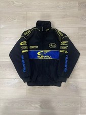 Adult F1 Vintage Racing Jacket Embroidered Cotton Padded Subaru Jacket Black***#
