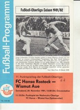 OL 81/82 FC Hansa Rostock-BSG