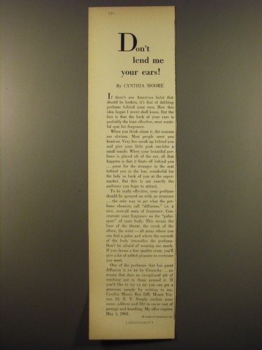 1961 givenchy perfume ad - givenchy,