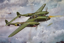 Lockheed P-38 Lightning Force WW2 WALL ART COVER 30x20 Inch Canvas FRAMED