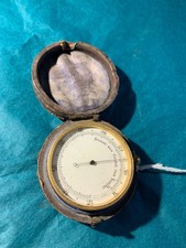 Brass cased pocket barometer