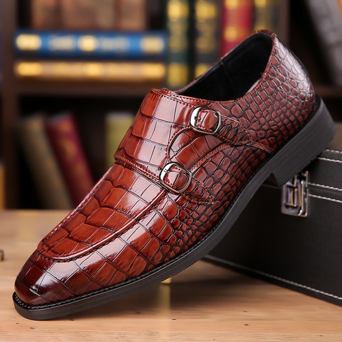 Men crocodile pattern monk - men's,