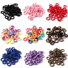 50 100 PACK Small stretchy Endless Elastics Girls kids hair Bobbles Bands UK
