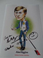 ALEX HIGGINS SIGNED PRE-PRINT