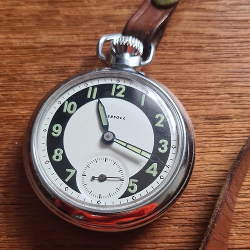 Vintage metal ingersoll pocket - vintage,
