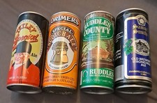 Vintage 1980s Beer cans tetley