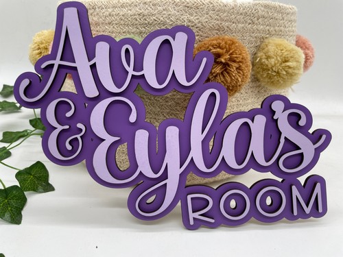 Personalised wooden door sign