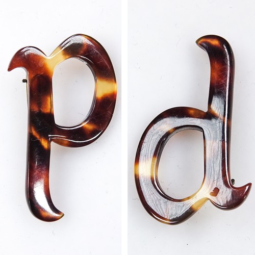 Vintage name initial - d,