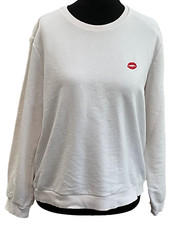 Saint Tropez Cream Jumper Size 10 Cotton Mix Lips graphic womens 