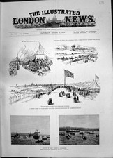 Old Garden Party Parliament Hill Hampstead 1885 Launch H.M.S. Icarus Victorian