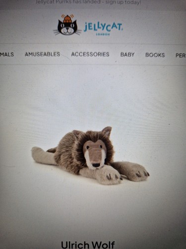 Jellycat ulrich wolf - jellycat,