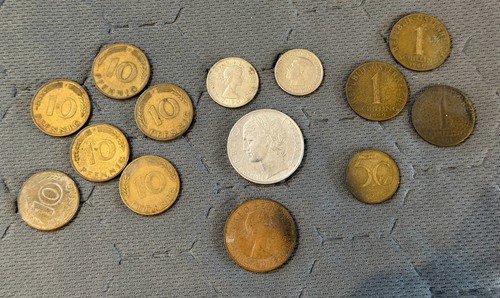 Old coins mostly foreign - old,