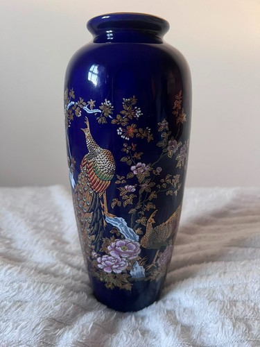 Cobalt blue porcelain vase - porcelain,