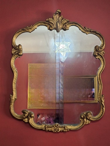 Vintage gold mirror - vintage, mirror.