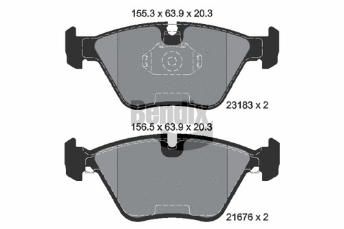 Front brake pad set - front,