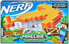Nerf Minecraft Pillager's Crossbow Dart-Blasting Crossbow, Real Crossbow... 
