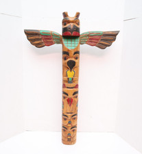 LARGE 30" Carved TOTEM POLE