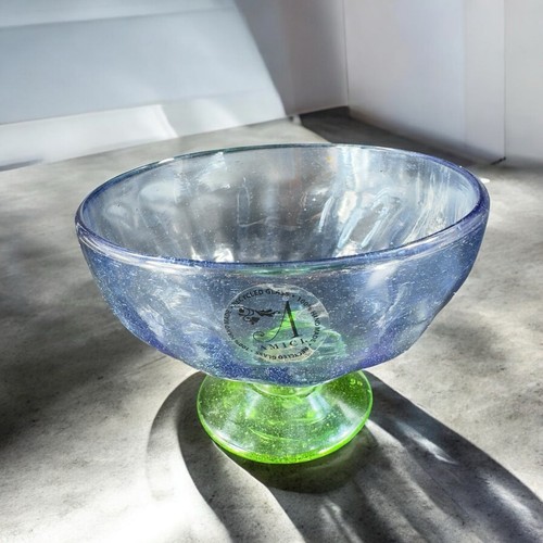 Amici art glass footed - glass,