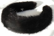 Mink Hairband Wide Fur Neck Jewelry Necklace Hair Style Black Alice