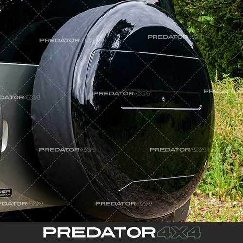 Black rear spare wheel tyre - spare,